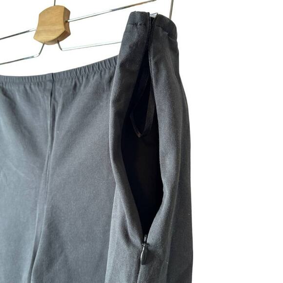 Eileen Fisher Plus 1X Gray Side Zip Organic Stretch Cotton Slim Ankle Pant (A) - Picture 8 of 9